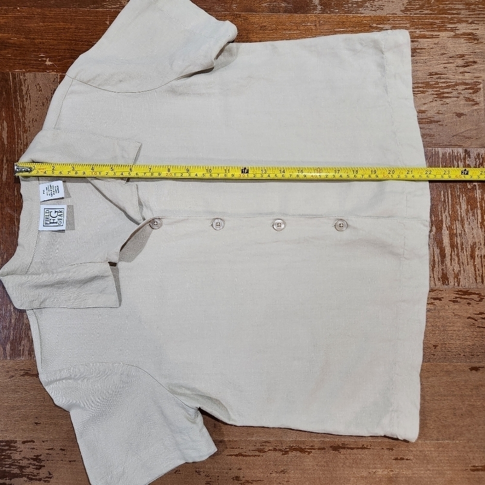 Field Gear Women's 2 pc Linen Blend Short Sleeve Blouse & Pants Size PM - Picture 5 of 12